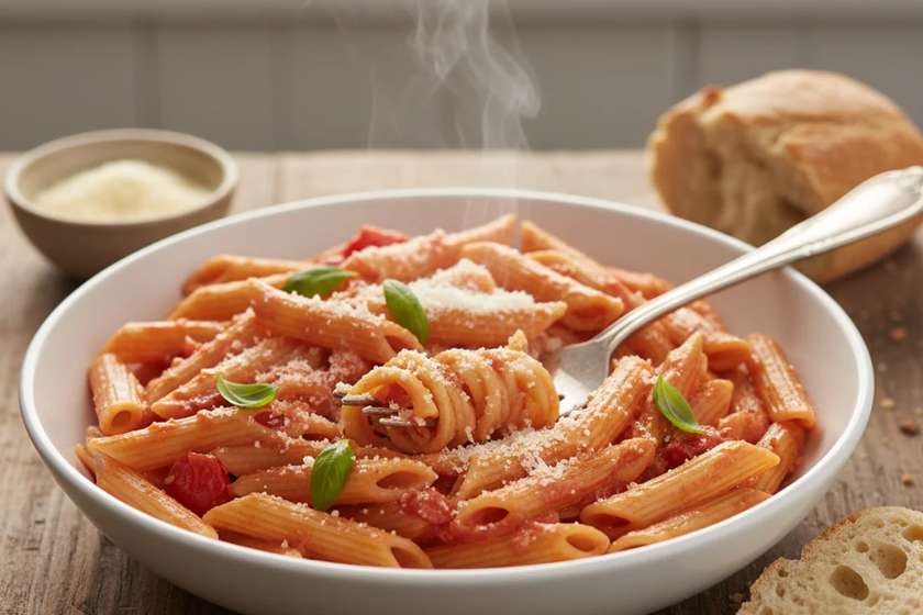 15-minute healthy dinners creamy tomato basil pasta with parmesan