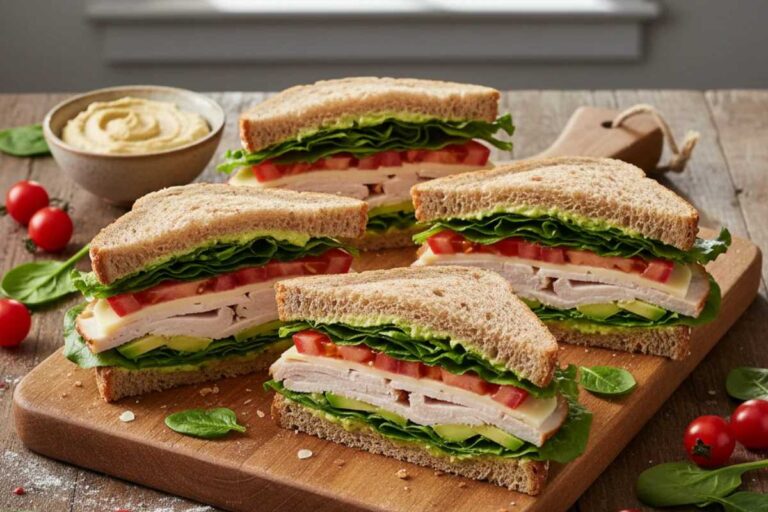 healthy sandwich recipes collection with fresh ingredients