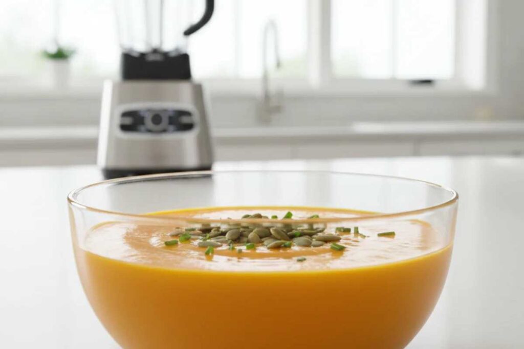 vegan sweet potato soup blender smooth and creamy