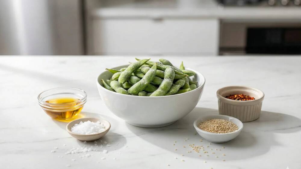 edamame ingredients frozen edamame pods sesame oil salt spices