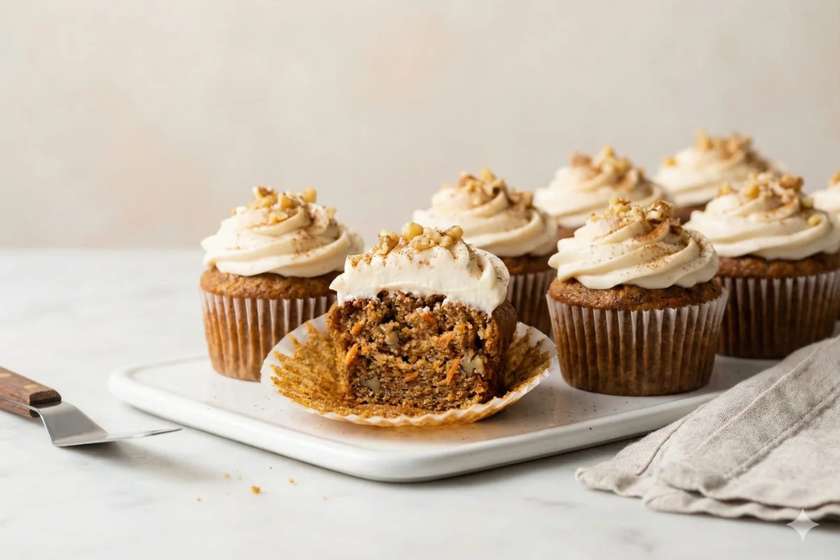 mini vegan carrot cakes individual servings plant based dessert recipe