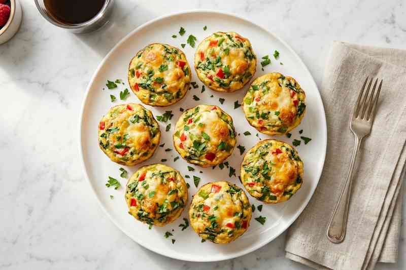 High protein low calorie meal high protein egg muffins with vegetables and cheese