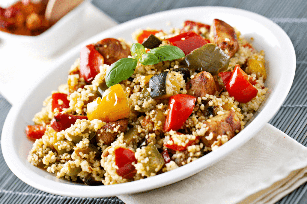 Easy Vegan Dinner - Greek Couscous Salad
