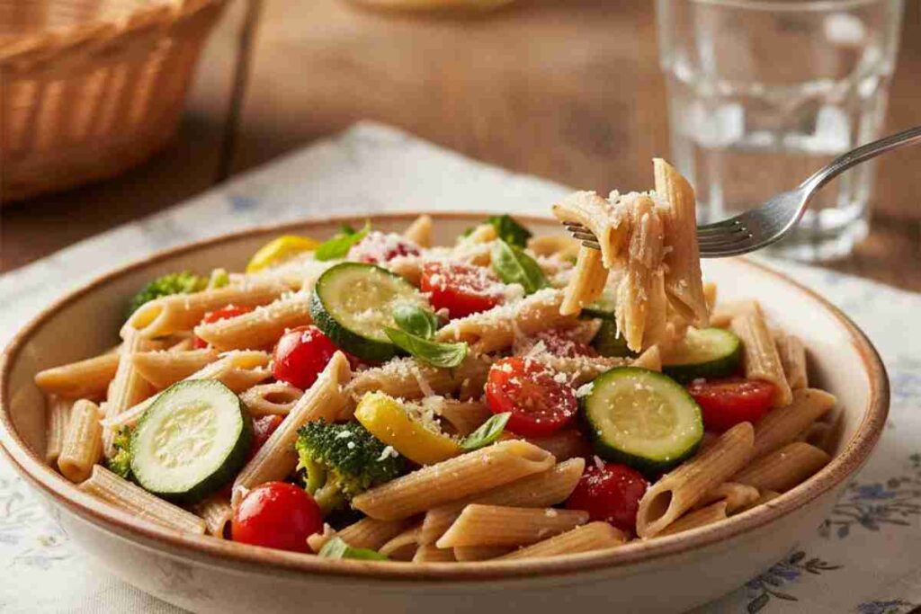healthy dinners whole wheat pasta primavera vegetables italian