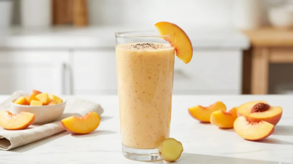 peach ginger metabolism breakfast smoothie for weight loss protein recipe
