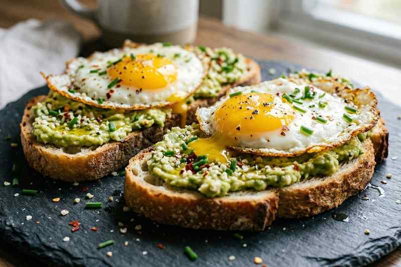 High protein avocado egg toast energy boosting breakfast