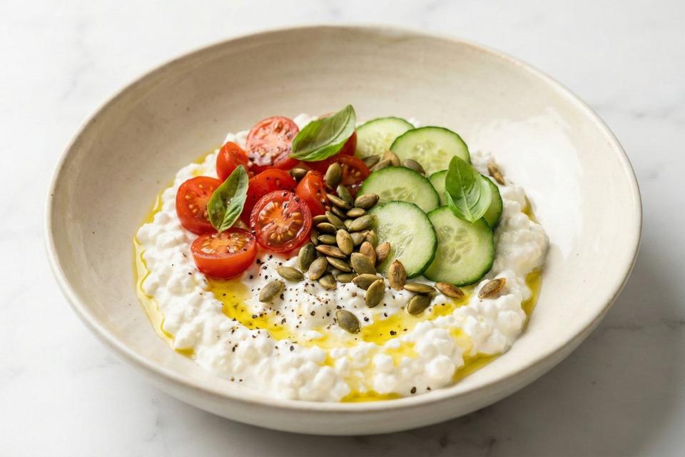 Low calorie high protein cottage cheese protein bowl