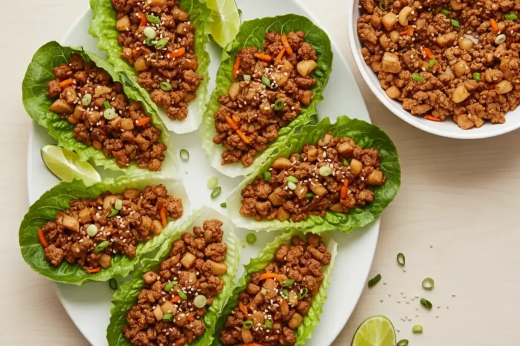 Asian turkey lettuce wraps low carb