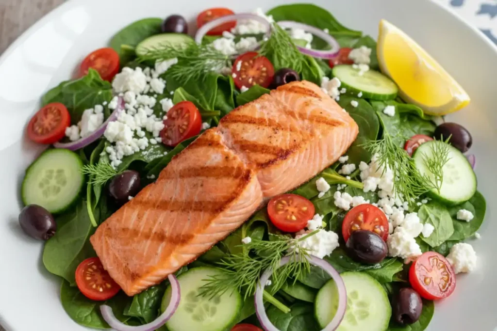 Mediterranean salmon salad anti-inflammatory