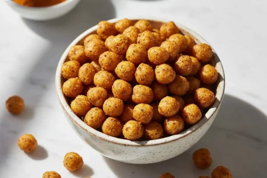 spiced roasted chickpeas healthy snack