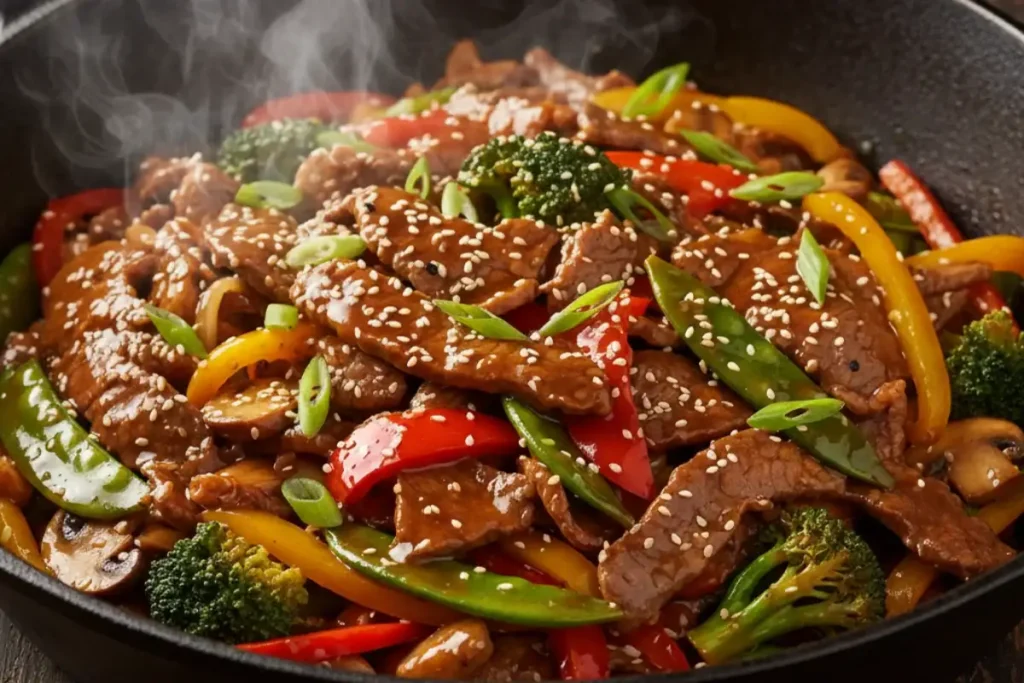 beef vegetable stir fry PCOS dinner