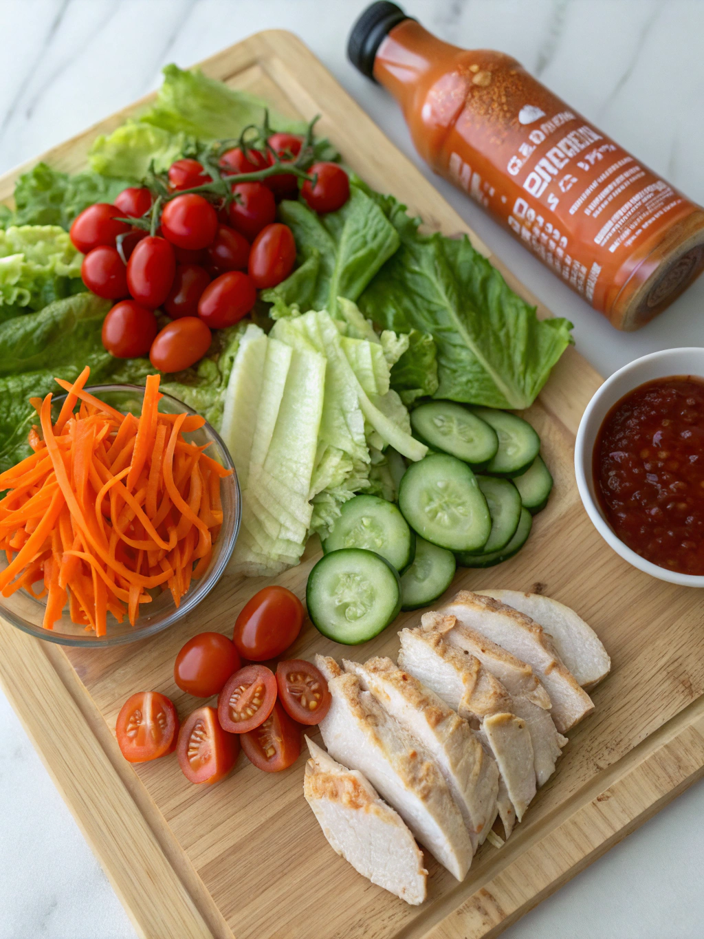 Sriracha Chicken Salad ingredients
