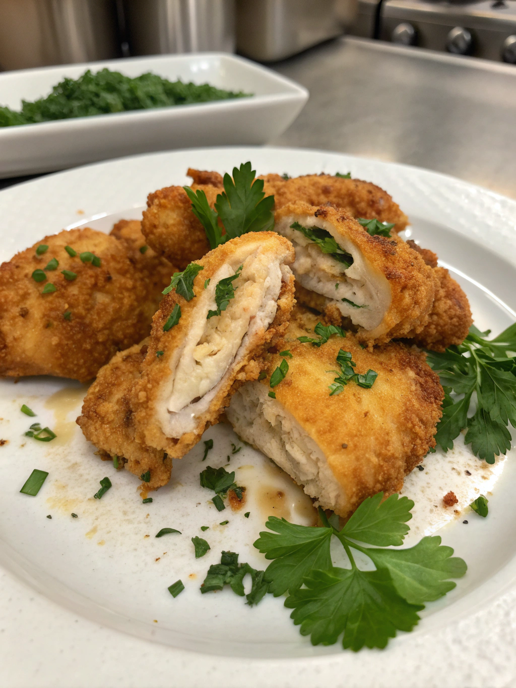 Marry Me Chicken Crispy Marry Me Chicken served on a white plate, garnished with fresh parsley and golden crust — a creamy, juicy, and flavorful high-protein dinner.