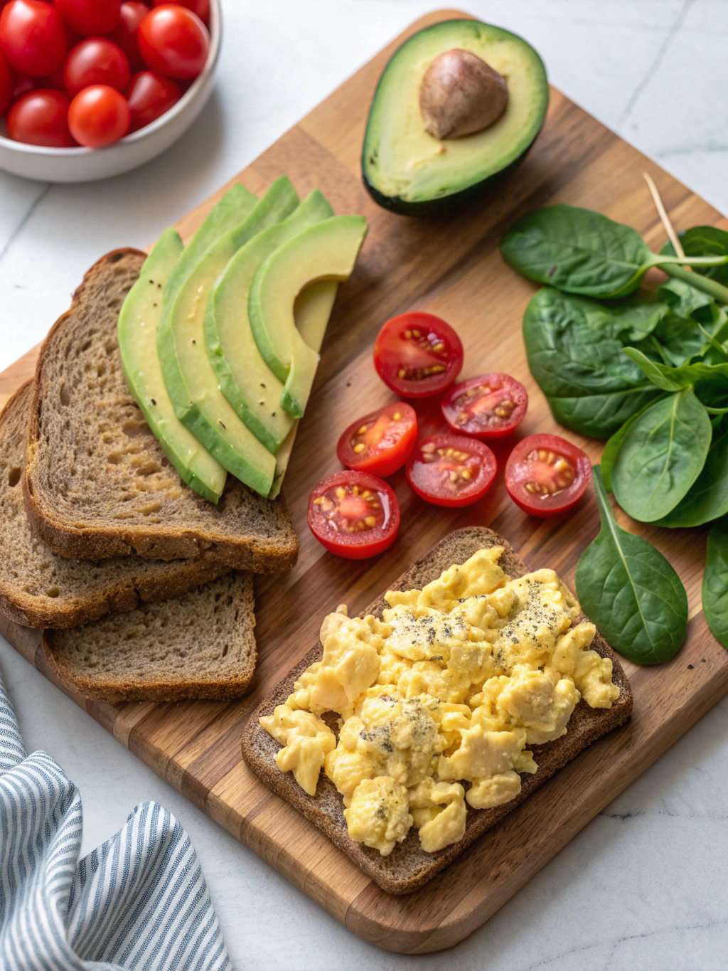 healthy breakfast meal prep ingredients