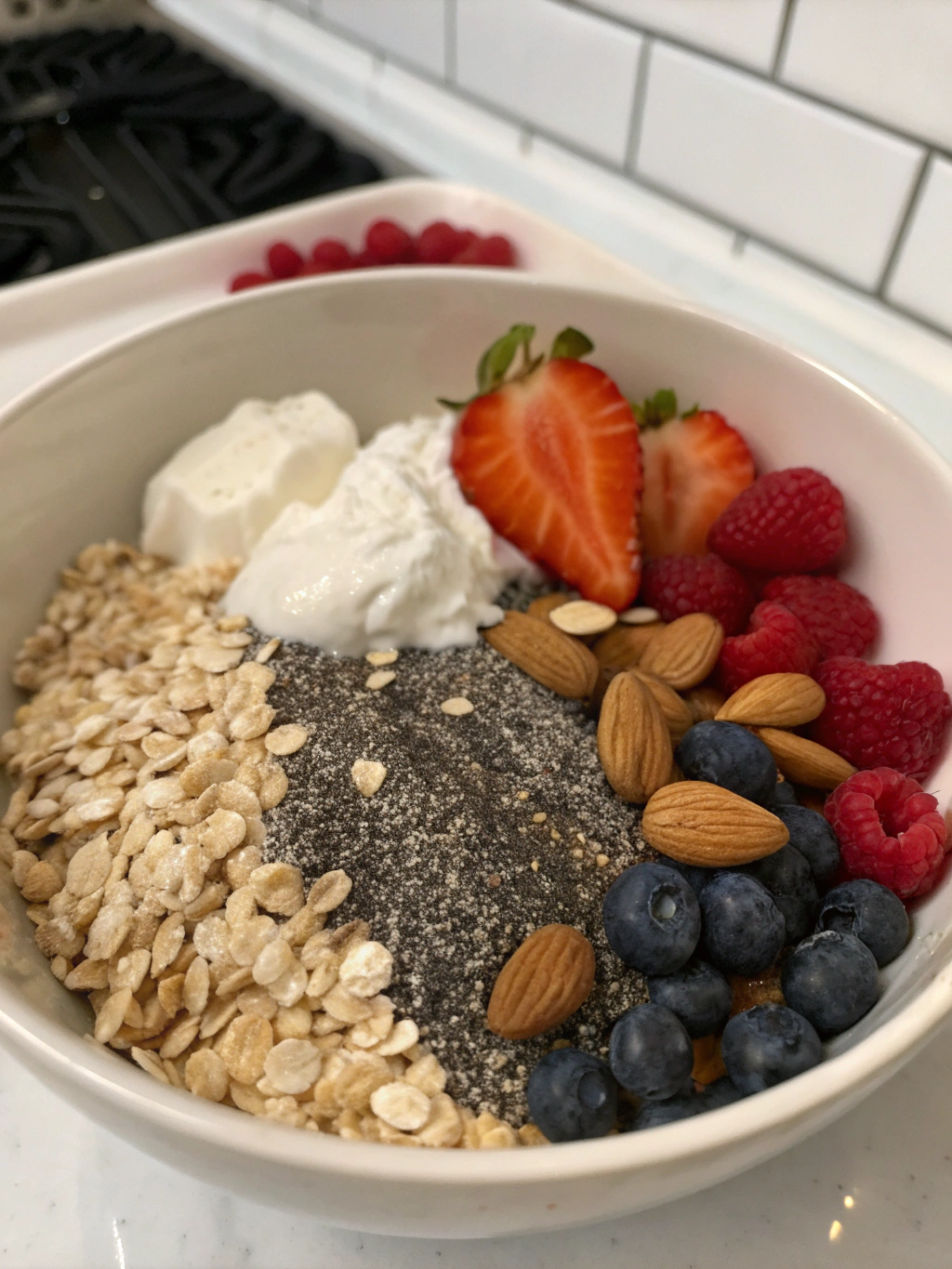 High Protein Overnight Oats ingredients