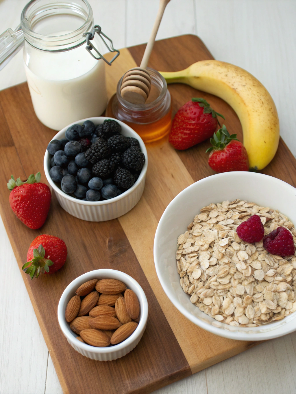 Healthy Baked Oatmeal ingredients