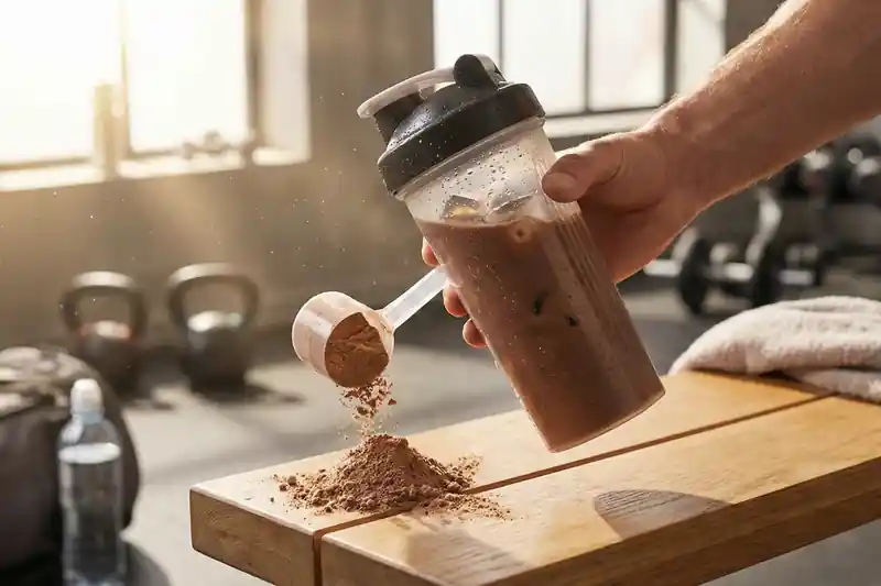 Protein shake with water 120 cal 25g protein