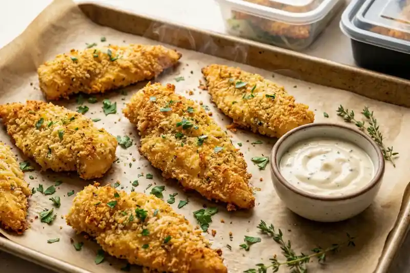 Baked chicken strips 165 cal 25g protein