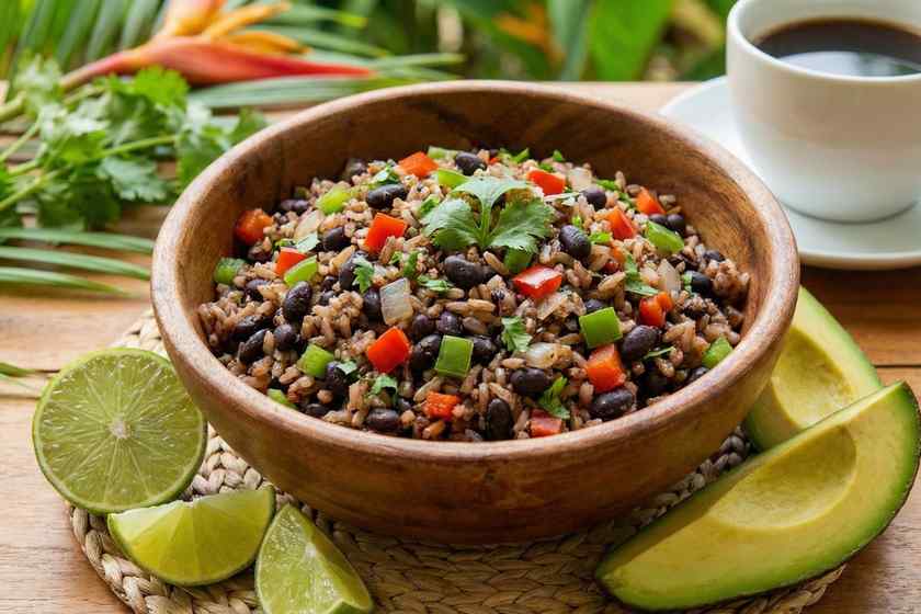 Costa Rican gallo pinto black beans rice longevity diet Nicoya blue zone centenarian breakfast